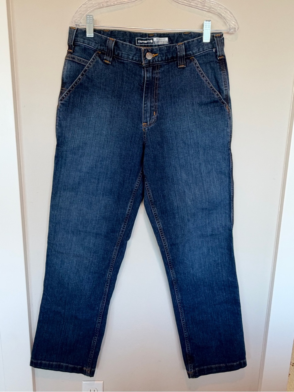 Carhartt Women's Relaxed Fit Dark Blue Denim Jeans
